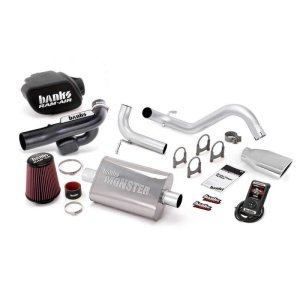 Jeep Wrangler Performance Exhaust - Banks Power - Single Exit, Stinger System with AutoMind - Chrome - `12-`14